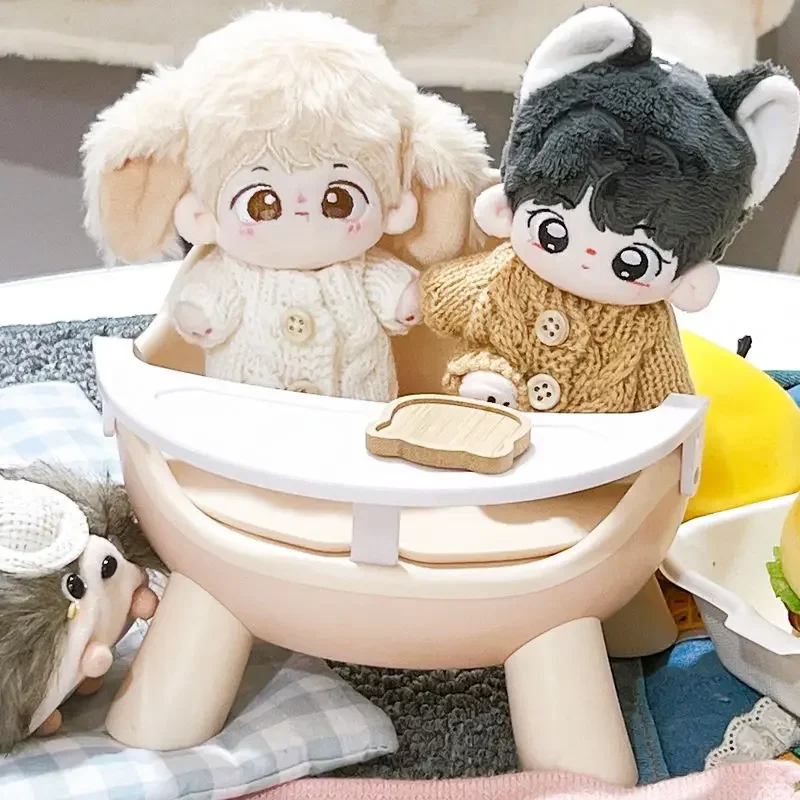 10cm baby clothes cute winter sweater with suspender pants New Year set starfish cotton doll accessories doll 6