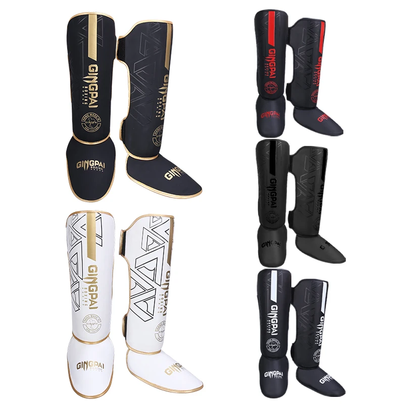 Professional Kickboxing Leg Ankle Protector Sparring MMA Shin Boxing Thickened Fighting Gear Guards kickboxing shin guards,kickboxing leg guards