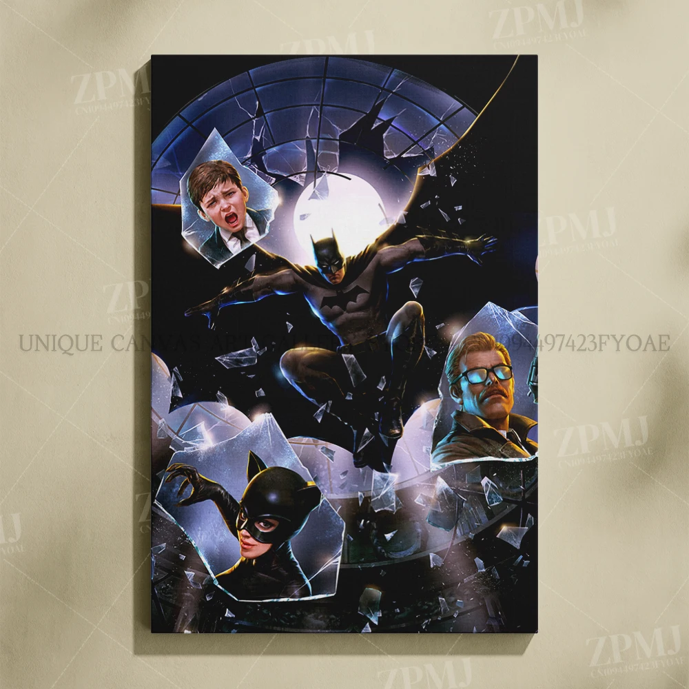 Justice League Superhero Batman Wall Art - Canvas Home Decor Poster Prints