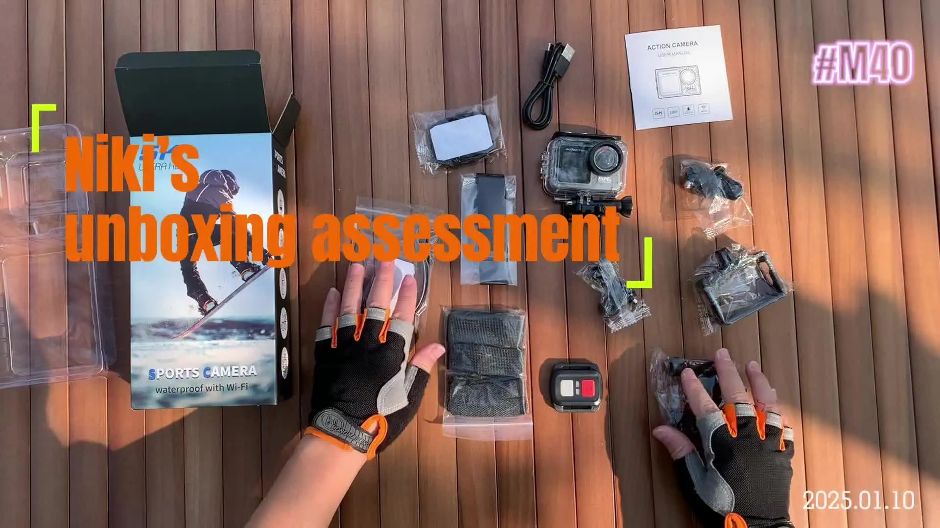 Action camera display preview on screen