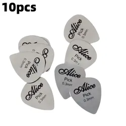 Professional Silver Metal Guitar Picks - 10-Pack (0.3mm Thin, Durable) (Heart 10PCS)