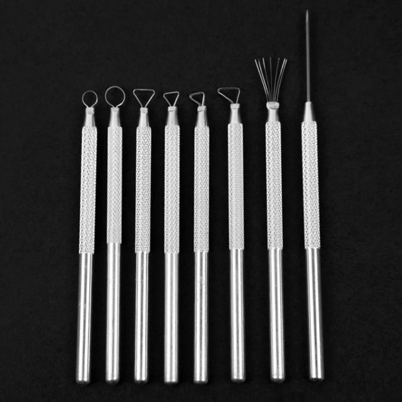 Pottery Tools Texture Pottery Clay DIY Carving Stainless Steel Modeling Hole Punch Ceramics Sculpture