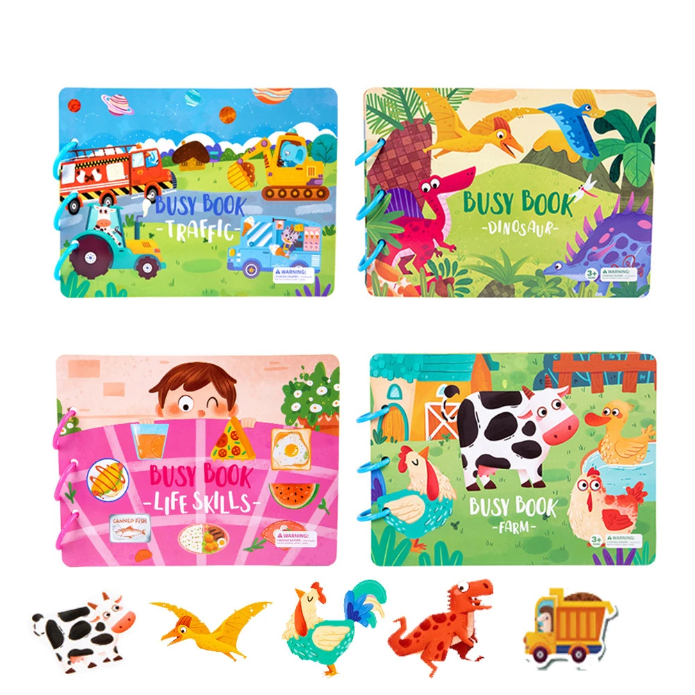 Baby Busy Book Montessori Preschool Activity Book Children Early Learning  Toys Quiet Book Sticker Books for 2 3 4 Year Old Kids| | - AliExpress