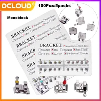 100Pcs / 5Pack วงเล็บทันตกรรมจัดฟัน MIM Monoblock Braces Mini Roth / MBT / Edgewise 022/018 พร้อม 345 Hooks Ortodoncia Materials 1