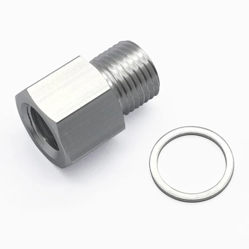 

Aluminum M16*1.5 male to 1/4 NPT female LS Engine Swap Oil Pressure Sensor Adapter With Washer