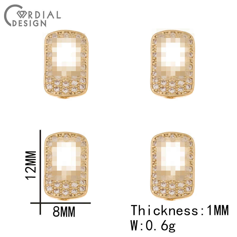 Cordial Design 50Pcs Genuine Gold Plating/Cubic Zircon/Multi Shapes/DIY Fingernail Accessories/Jewelry Findings & Components - cordial