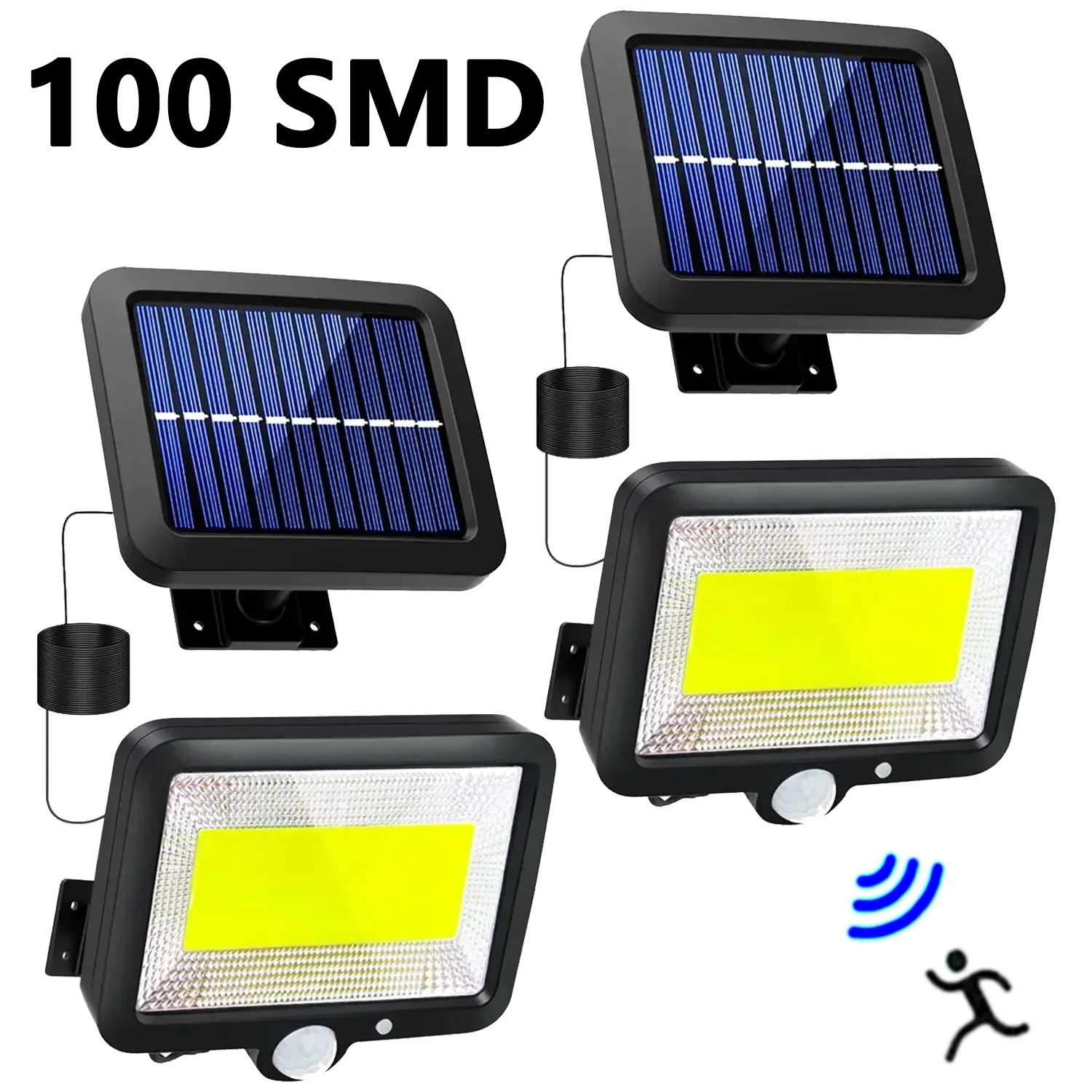 Ultra-Luminous Solar Motion Sensor Outdoor Light with 3 Brightness Modes - Weatherproof Garden and Patio Decor