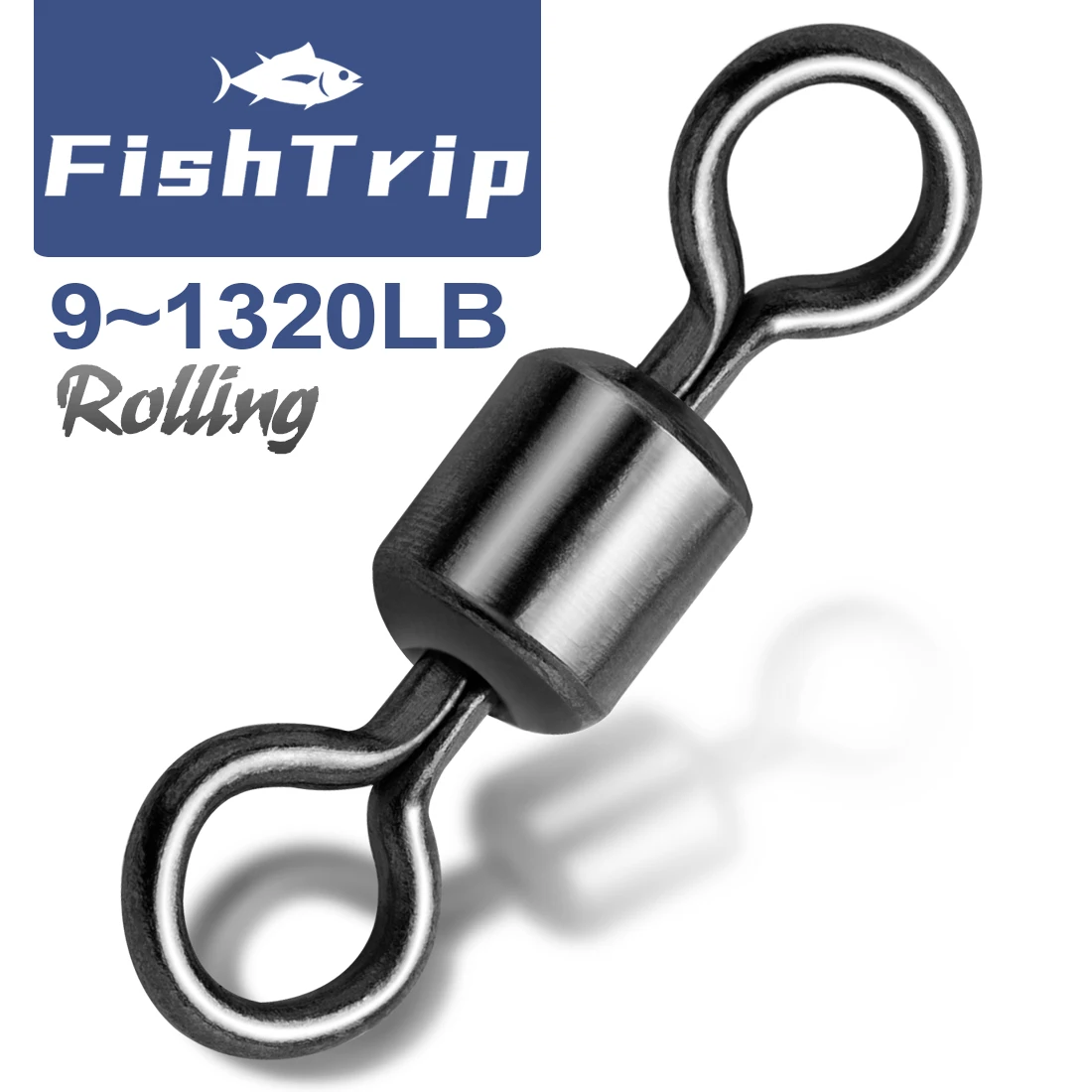 FishTripRollingBarrelSwivels100PackFishingSwivelsSaltwater