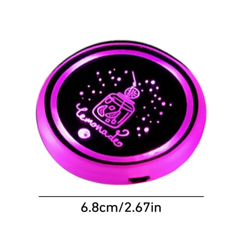 2pcs Universal LED Car Water Cup Mat Drink Holder USB Rechargeable Auto  Interior Decoration Accessories 7 Colors Lights Coaster - AliExpress
