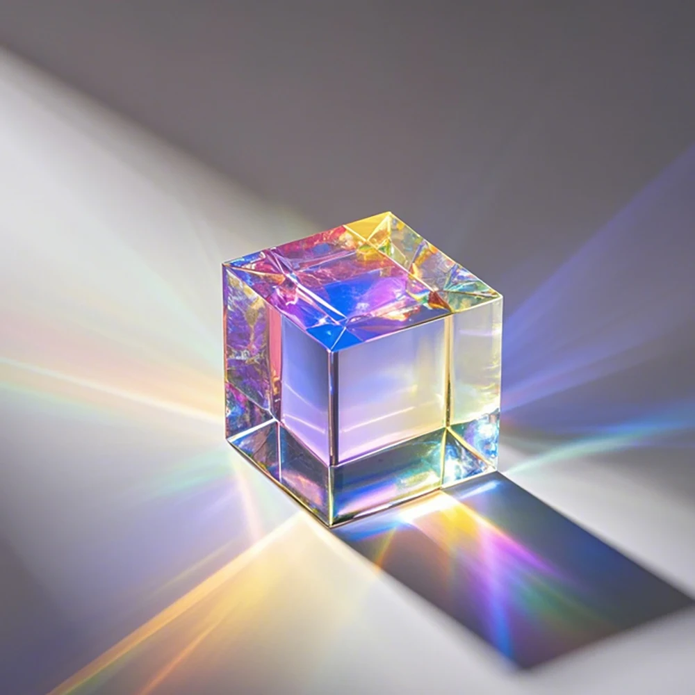 Optical Glass X-cube Dichroic Cube Design Cube Magic Prism RGB Combiner Splitter Suncatcher For Photography