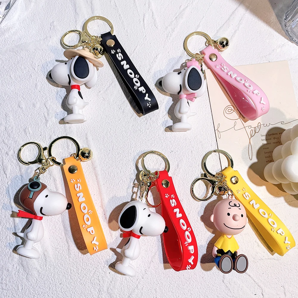 2023 Snoopy Keychain Cartoon Comic Kawaii Couple Doll Car Pendant Japanese  Cute Girl Bag Decoration Gifts for children - AliExpress