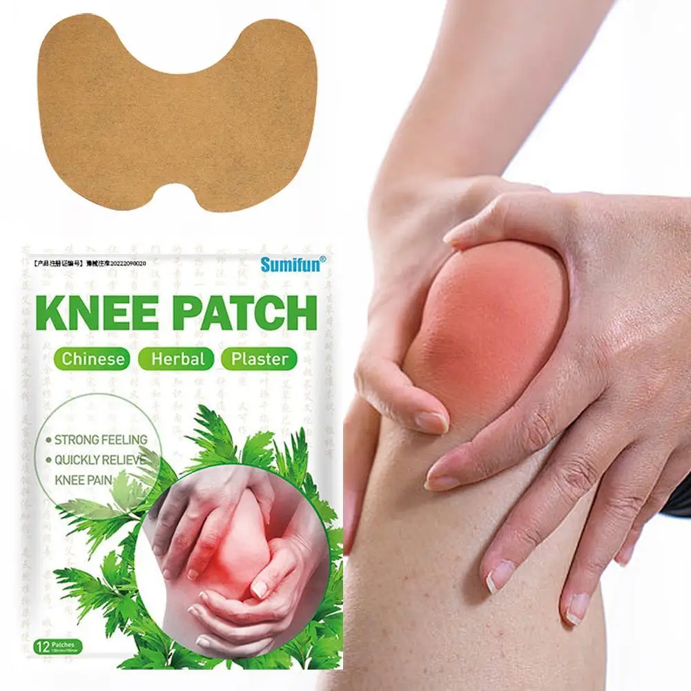

New Knee Pain Relief Patch Rheumatoid Arthritis Pain Relief Knee Plaster Joint Muscle Analgesic Massage Sticker 12pcs/bag