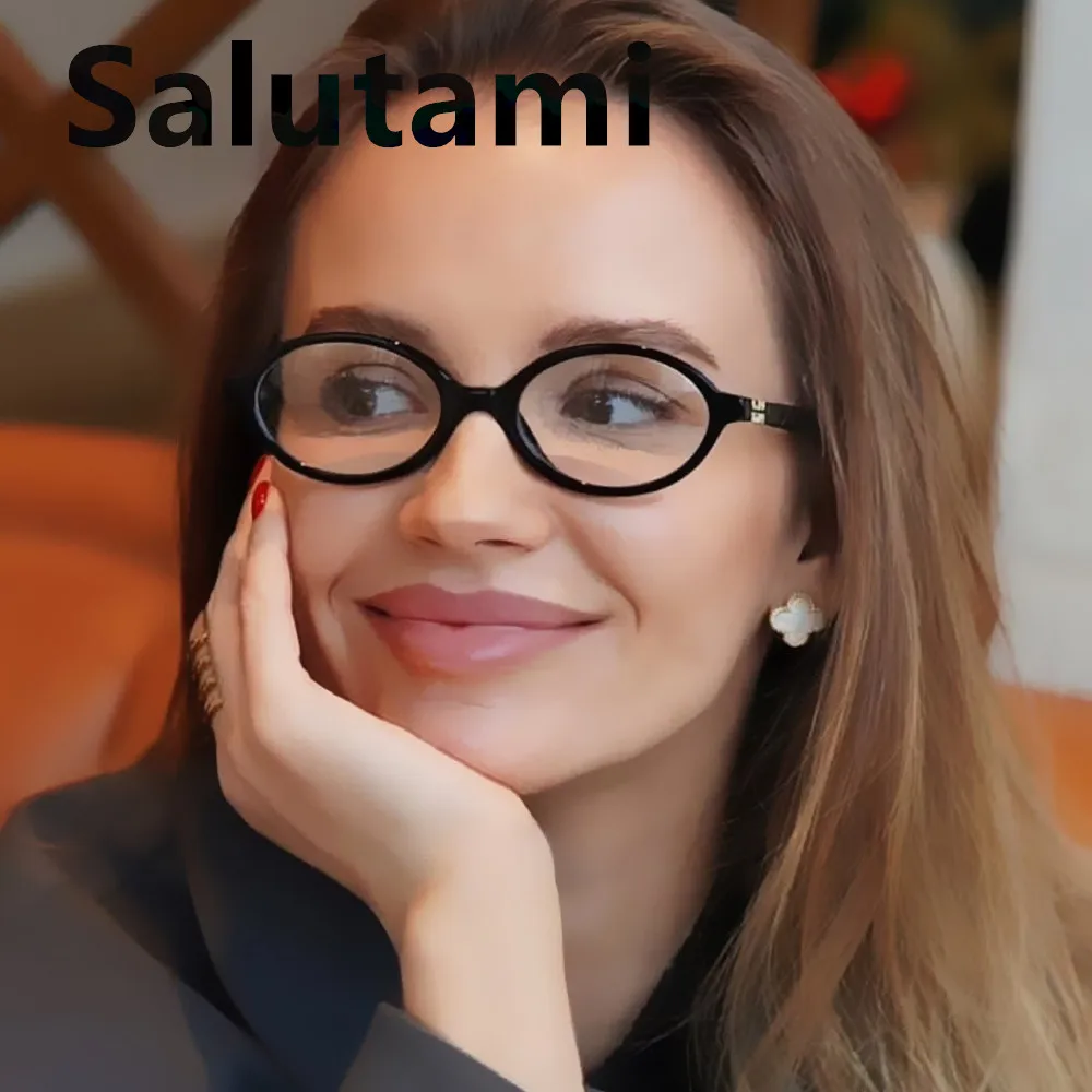 Women Fashion Eyeglasses Anti Blue Light Glasses Vintage small Oval Eyewear Frames Retro Men Leopard Eyeglasses