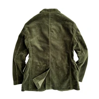 Safari Jacket for Men Corduroy Multi-pockets Spring Autumn Classic Blazer American Vintage Suit 2