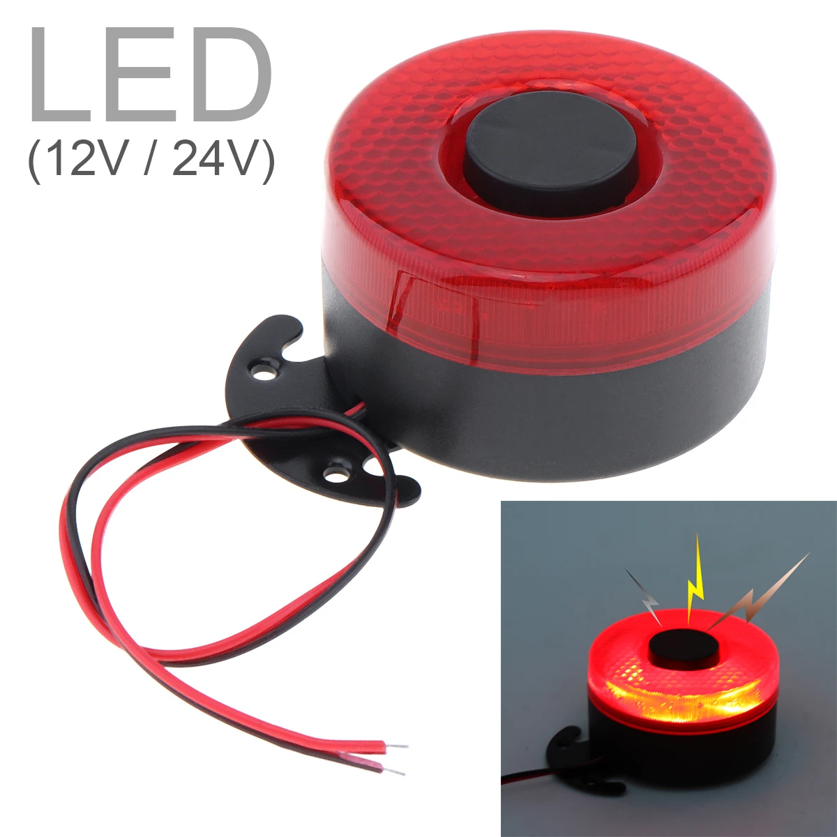 12V 24V Accessori Retromarcia Beeper Horn Veicolo Auto Avvertimento Backup Auto Retromarcia Allarme Altoparlante Buzzer Sirena Con Luce