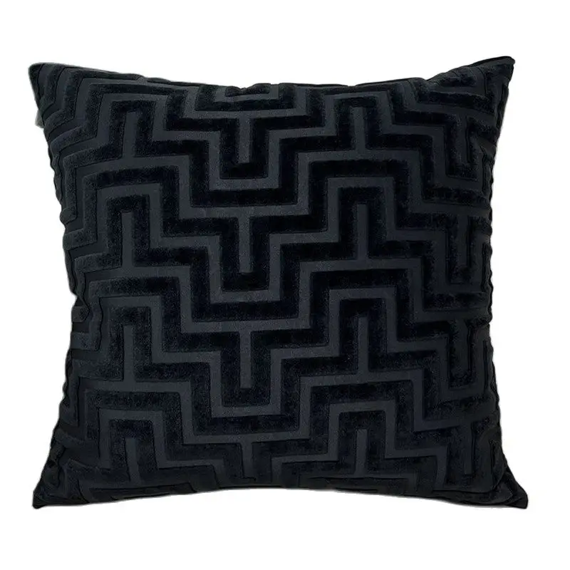 DecorativeLuxuryModernJacquardVelvetGeoCushionCoverSofaThrow