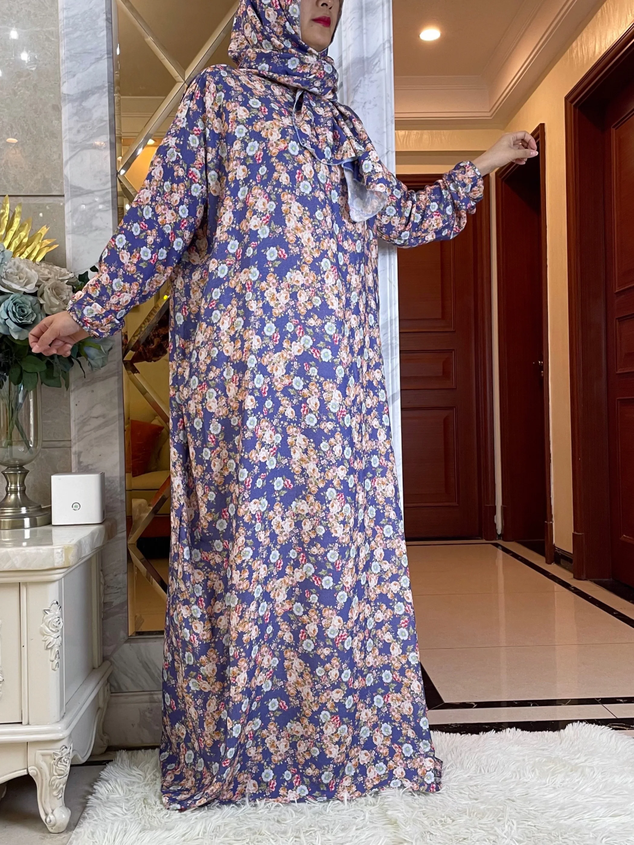 2023Ramadan Prayer Muslim Cotton Abayas For Women Dubai