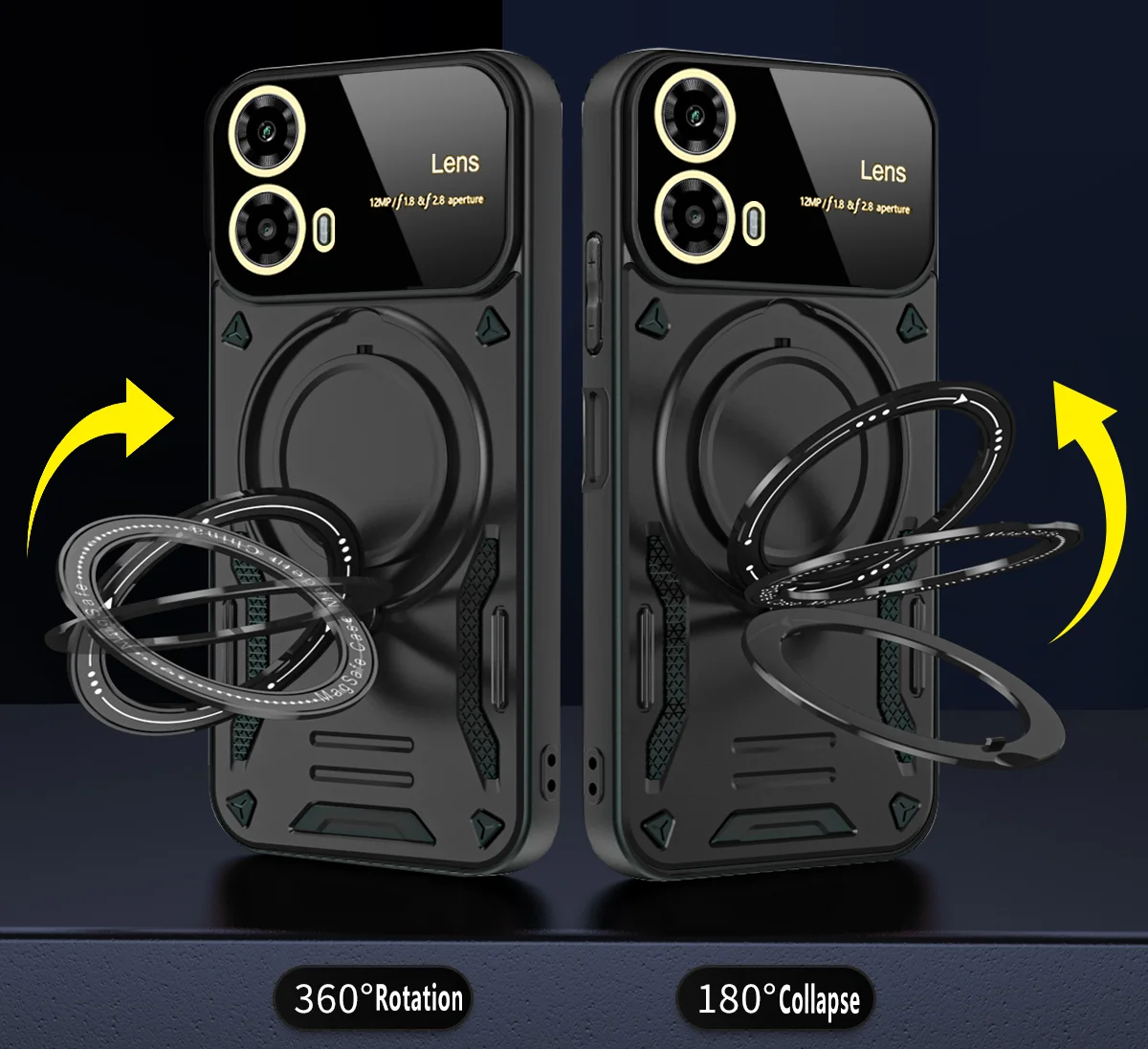 MagSafe Magnetic Stand Military Grade Shockproof Armor Phone Case
