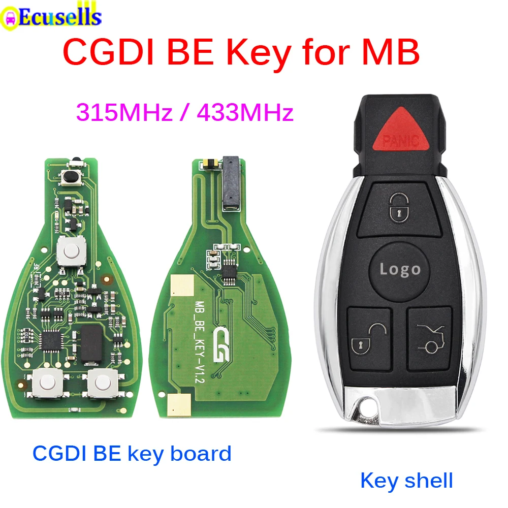 Оригинальный CGDI MB CG BE Key 315 МГц/433 МГц для Mercedes Benz работает с программатором