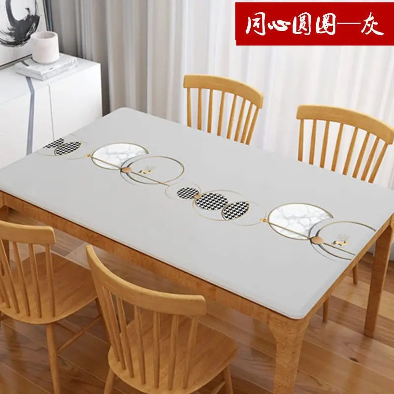 

C135 minimalist opaque tablecloth, waterproof, scald resistant, wash free coffee table mat, household PVC dining table mat, pl