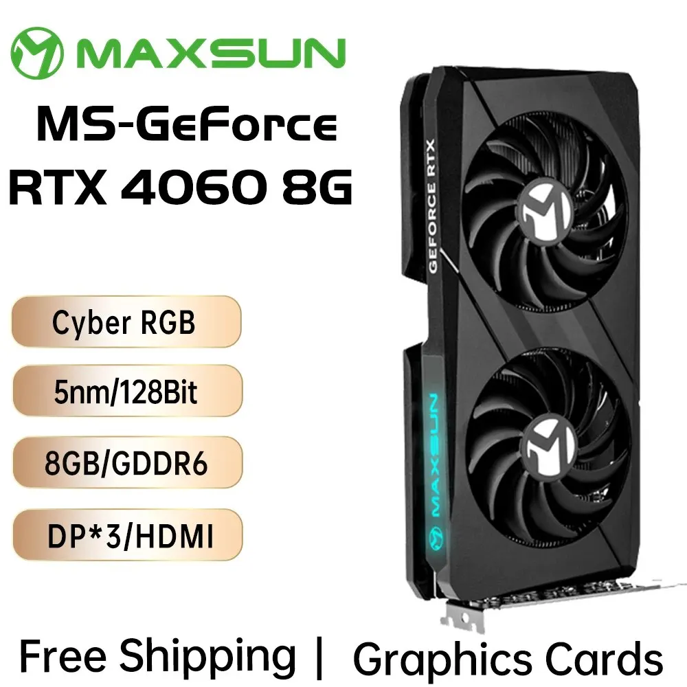 MAXSUN Graphics Cards RTX 4060 Terminator 8G GDDR6 GPU