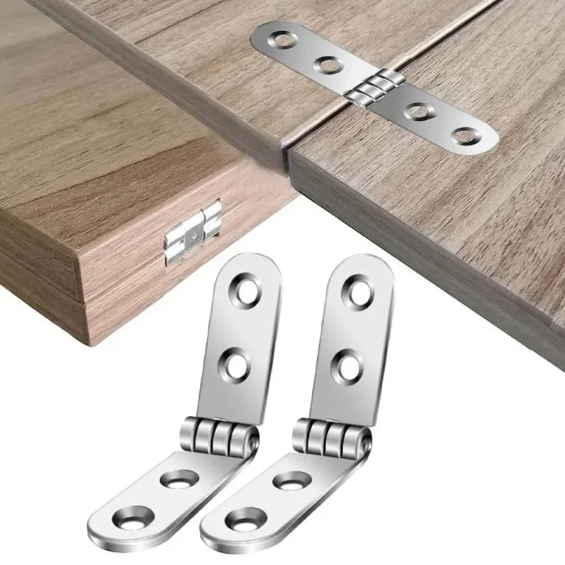 Foldable 180-Degree Flip Top Hinge Set for Furniture and Cabinetry