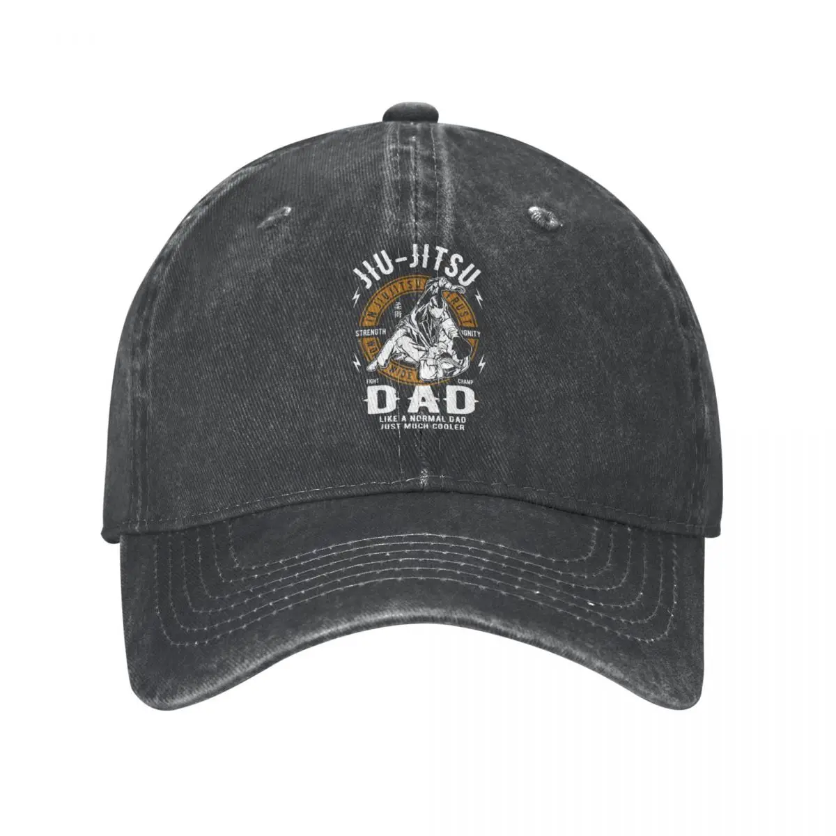 

Jiu Jitsu Dad Funny Father's Day Style Baseball Cap Distressed Denim Washed Caps Hat Activities Unstructured Soft Headwear