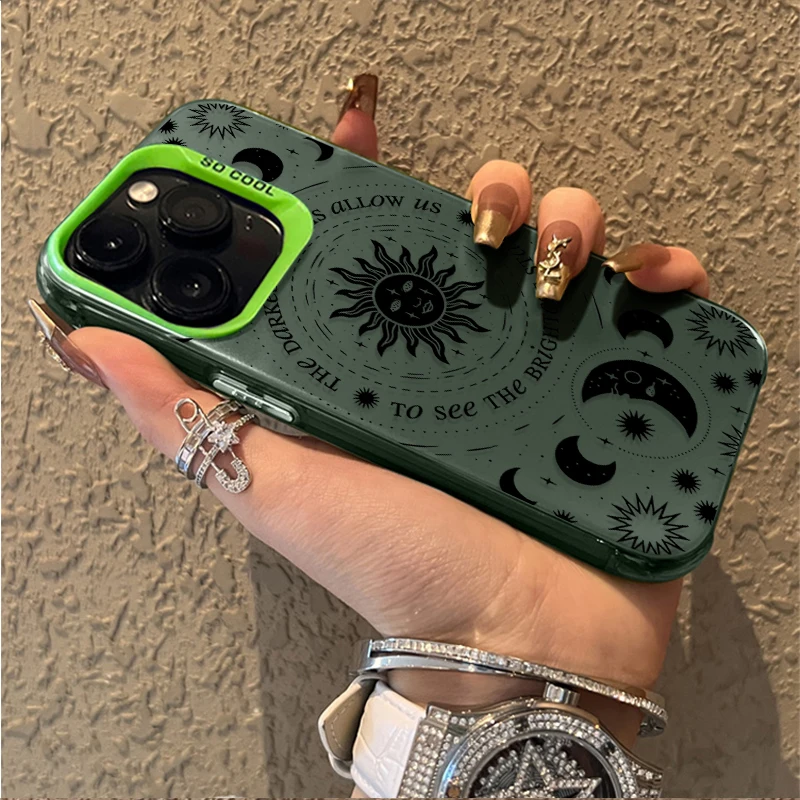Luxury Retro Moon Sun God Phone Case