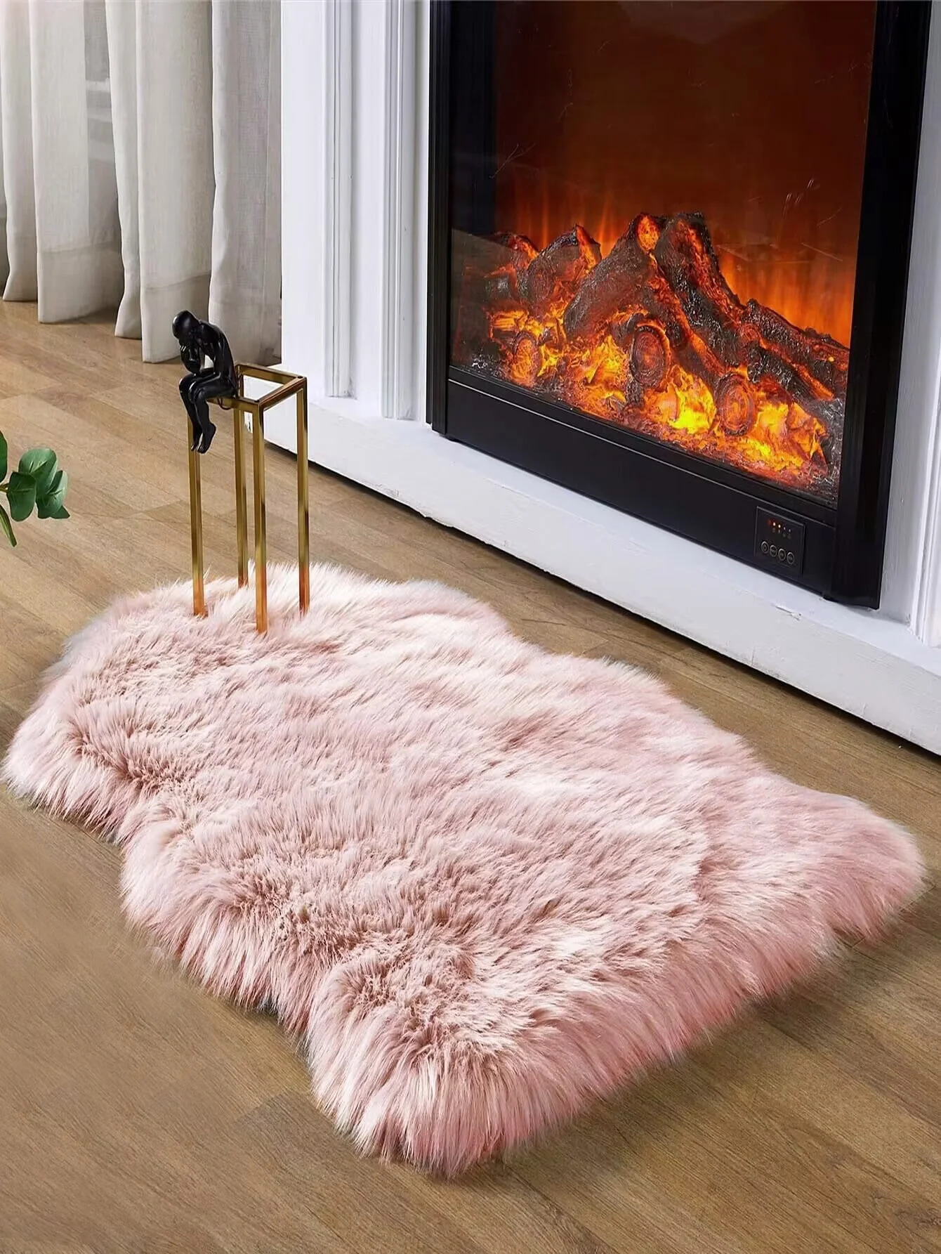 Floor mat Living Room Bedroom Decoration Profiled Plush Carpet Floor Mat Thickened Foft Fluffy