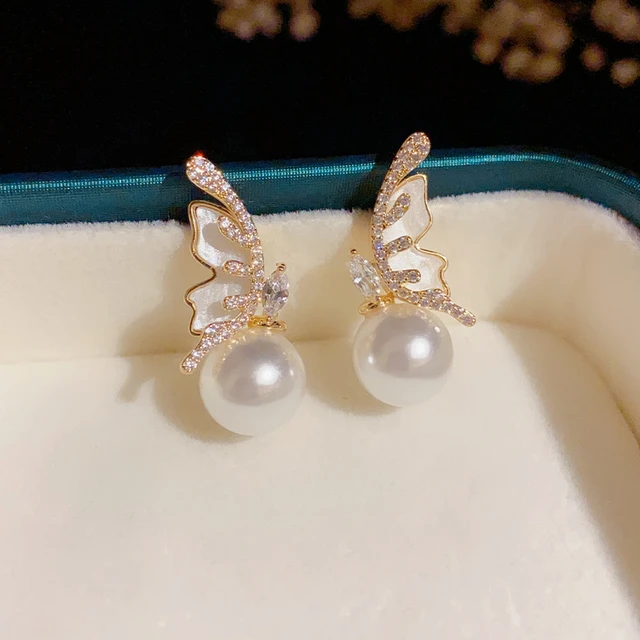 earrings, Chanel, Aliexpress, golden, pearls, zircons