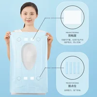 Disposable Waterproof Toilet Seat Sticker, Full Coverage, Stick-On, Bathroom, Travel Essentials, Square, 10 Pcs per Pack 2