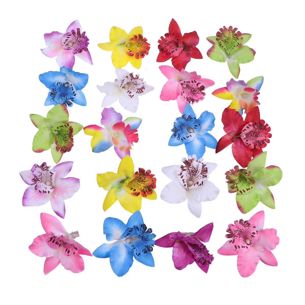 

20 Pcs Hair Clip Accessories Flower Headdress Barrette Colorful Hairpins for Wedding Clips Haircube