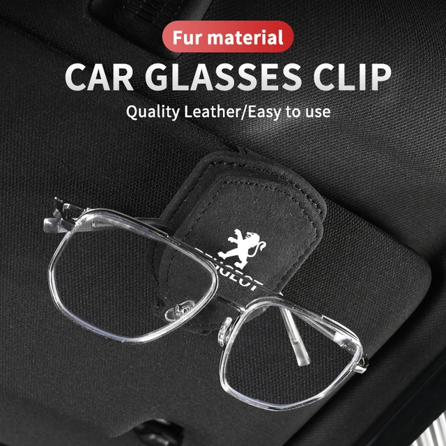 Car Sun Visor Glasses Clip Suede Auto Holder For Peugeot 407 508 2008 307 308 3008 206 207 208 107 106 205 4008 - AliExpress