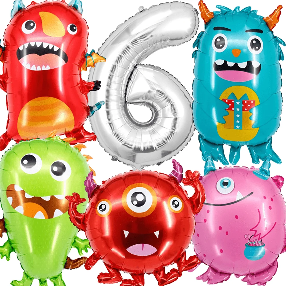 Monster-Aluminiumfolien-Ballon-Zahlen-Set, verwendet für die Dekoration von Geburtstagsfeiern, Duschen und Taufen – Detail 8