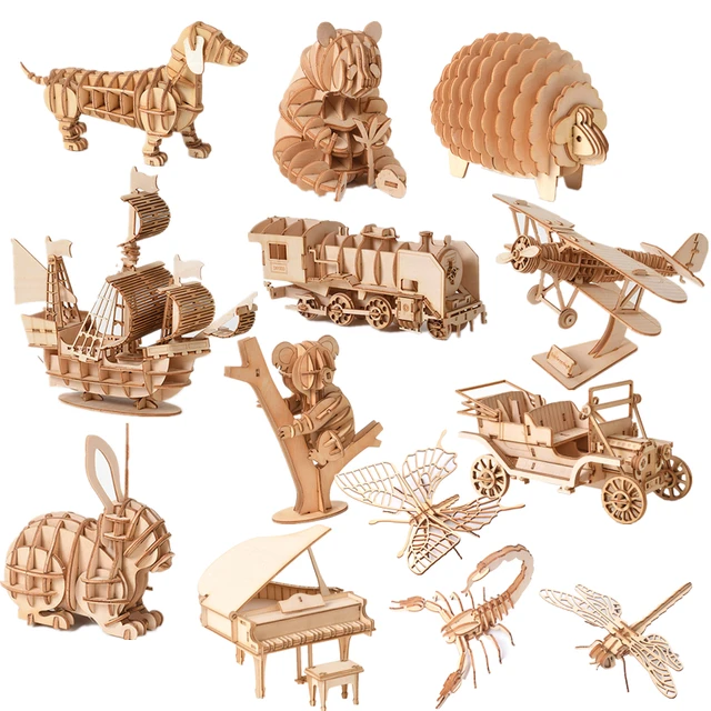 giochi bambini puzzle legno 3D Puzzle di insetti in legno animale