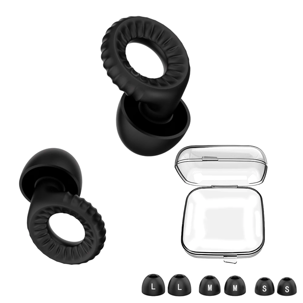 Ultradünne Ohrstöpsel in Schlaufenform, Schlafhilfe, wasserdicht, zum Schwimmen, Konzert, Gehörschutz, Ohrstöpsel, wiederverwendbarer Silikon-Ohrstöpsel