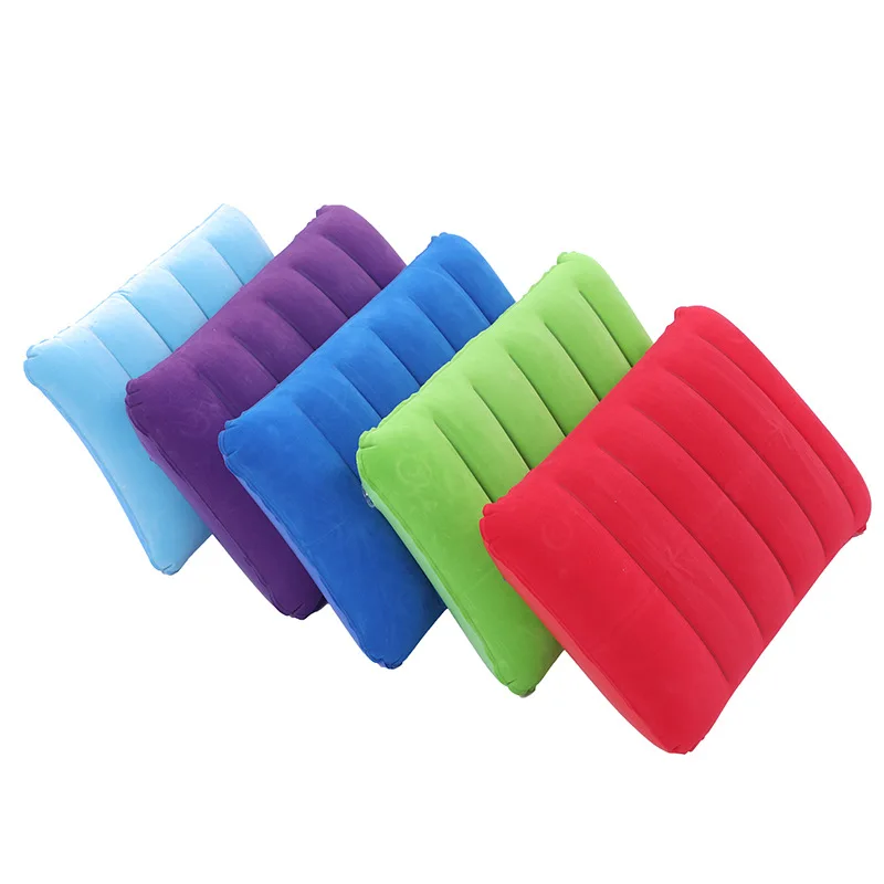 

Portable Fold Inflatable Air Pillow Outdoor Travel Sleeping Camping PVC Neck Stretcher Backrest Plane Comfortable Pillow