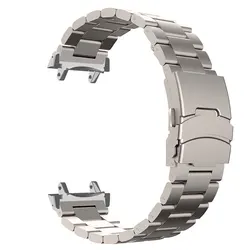Luxury Stainless Steel Business Bracelet for Men - Premium Metal Watchband Strap (Titanium Color - S)