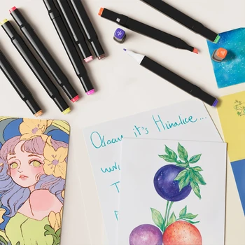 24/48/80/120/168/262 Colors Professional Drawing Markers Dual Tip Permanent Art Sketch Markers for Illustration School Supplied 3