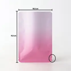 100pcs Matte Gradient Heat Seal Aluminum Foil Pouches - 7x10cm(2.7x3.9in) (Pink - White)