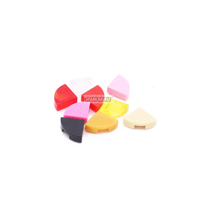 Marumine 25269 Tile Round 1x1 1/4 Quarter 200PCS Classic Building Blocks MOC Assembling Modeling Kit DIY Parts Brick Board Piece 3