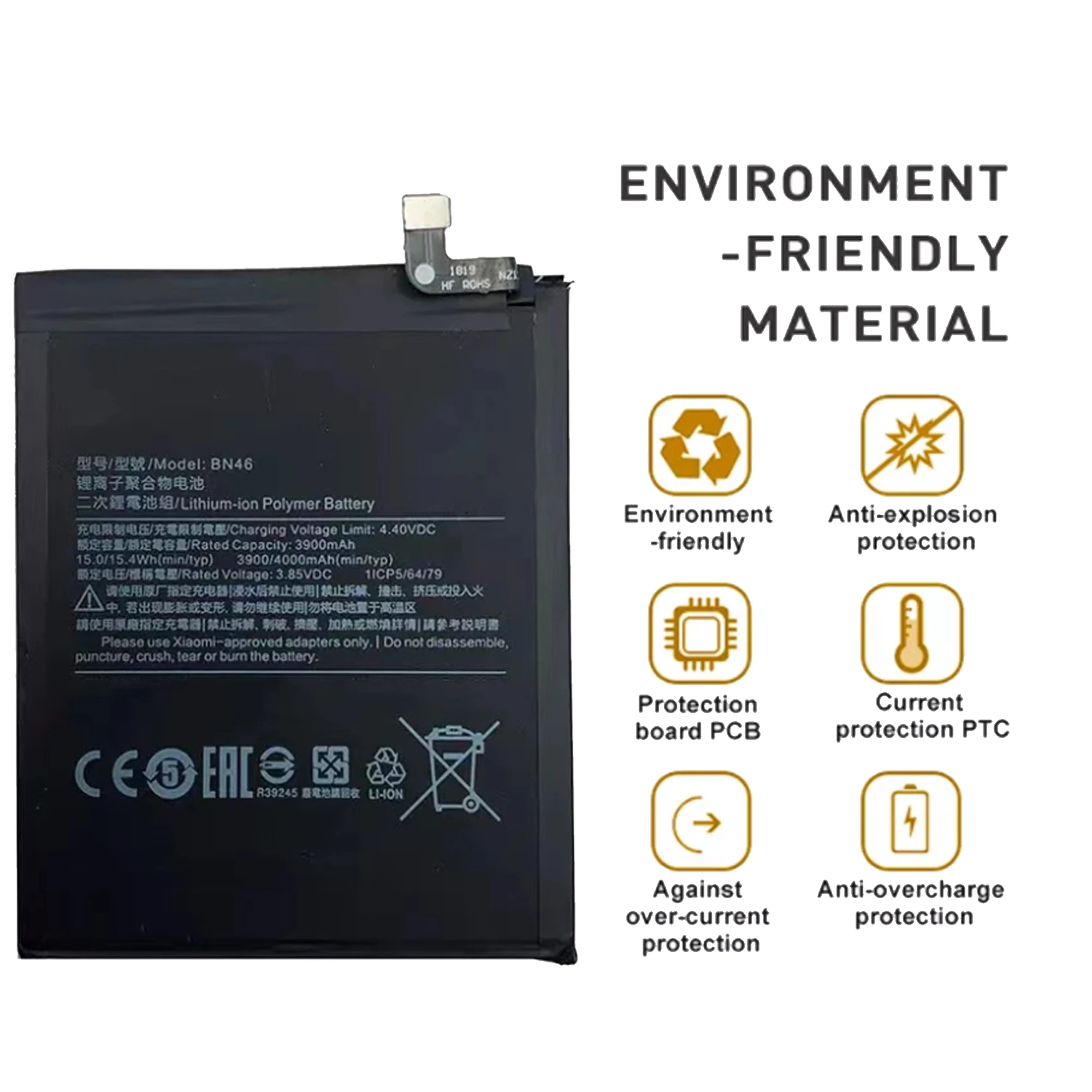 BN46 Battery For Xiaomi Redmi 7 / REDMI Note8 /Note 8T /BN46 LONG Original Quality Mobile phone Batteries Bateria