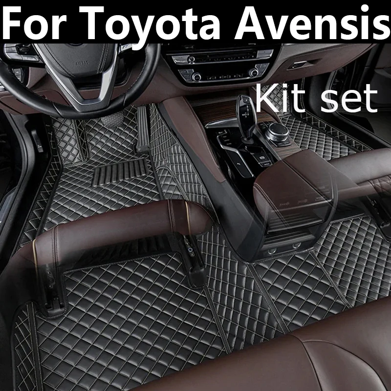 

Автомобильные коврики для Toyota Avensis T250 2003 ~ 2009, роскошный кожаный коврик, прочный водонепроницаемый коврик, набор автомобильных ковриков, автомобильные аксессуары 2004