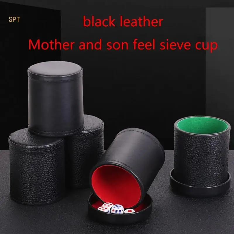 Dice Cup Bar Leather KTV Entertainment For Most Game For Bar Party 714F