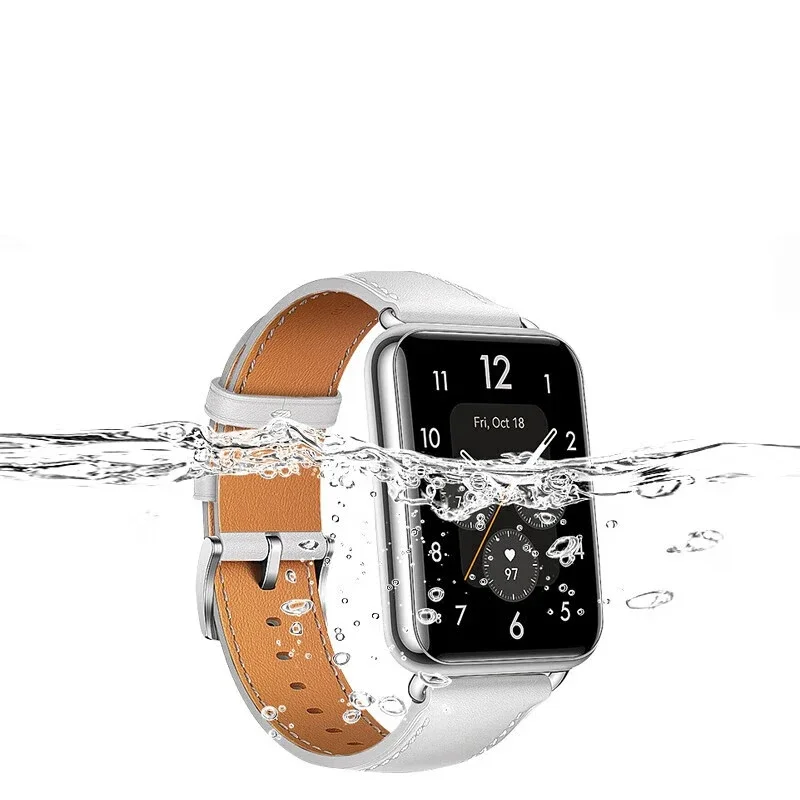 Retro Genuine Leather Strap for Smartwatch - Replacement Wristband Bracelet