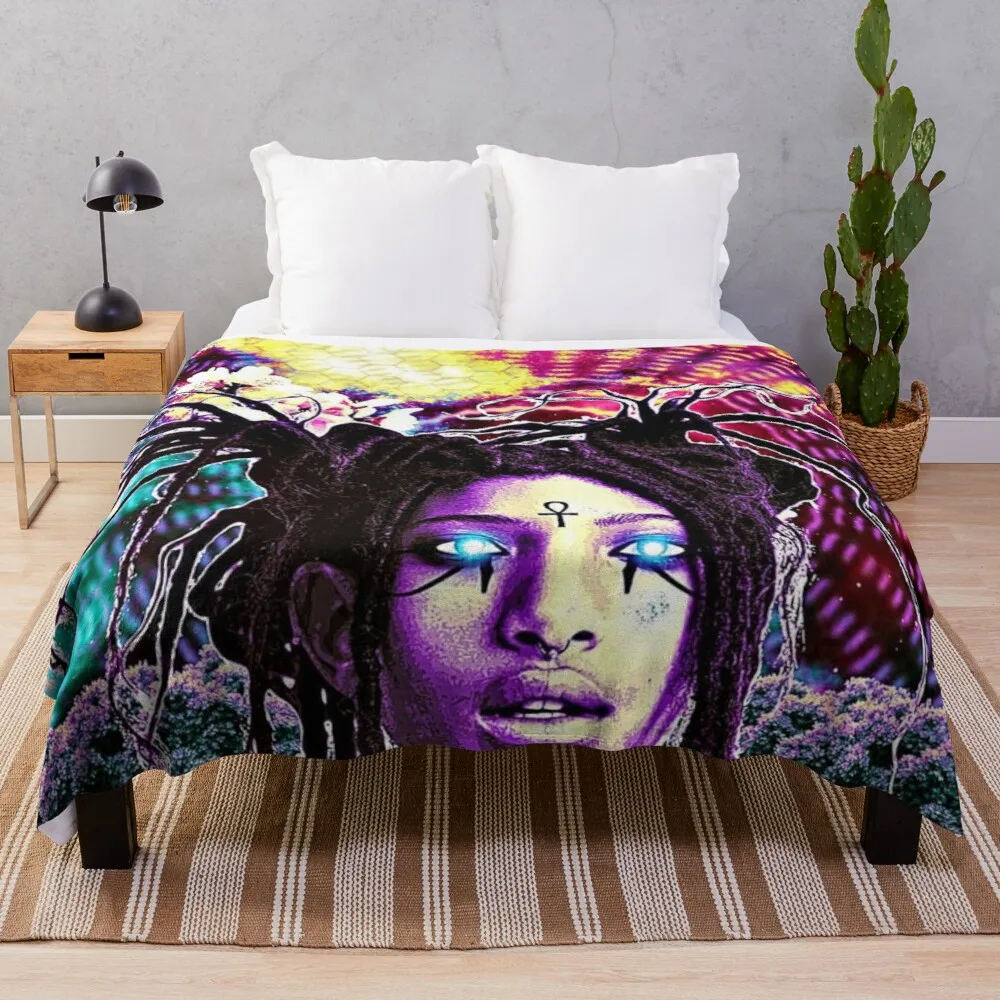 Willow Smith Coperta Coperta Sciolta Morbida Divano Gigante Coperta Lavorata A Maglia Cottons Estivi