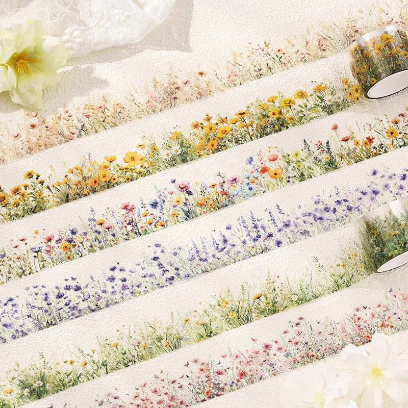 1pcs/1lot 장 접착 테이프 꽃을 통해 걷기 마스킹 테이프 스크랩북 DIY 종이 일본어 스티커