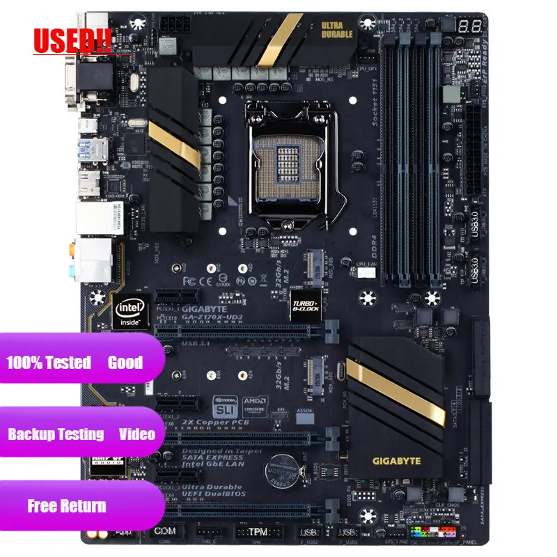 

GIGABYTE GA-Z170X-UD3 системная плата ATX LGA 1151 4xDDR4 USB3