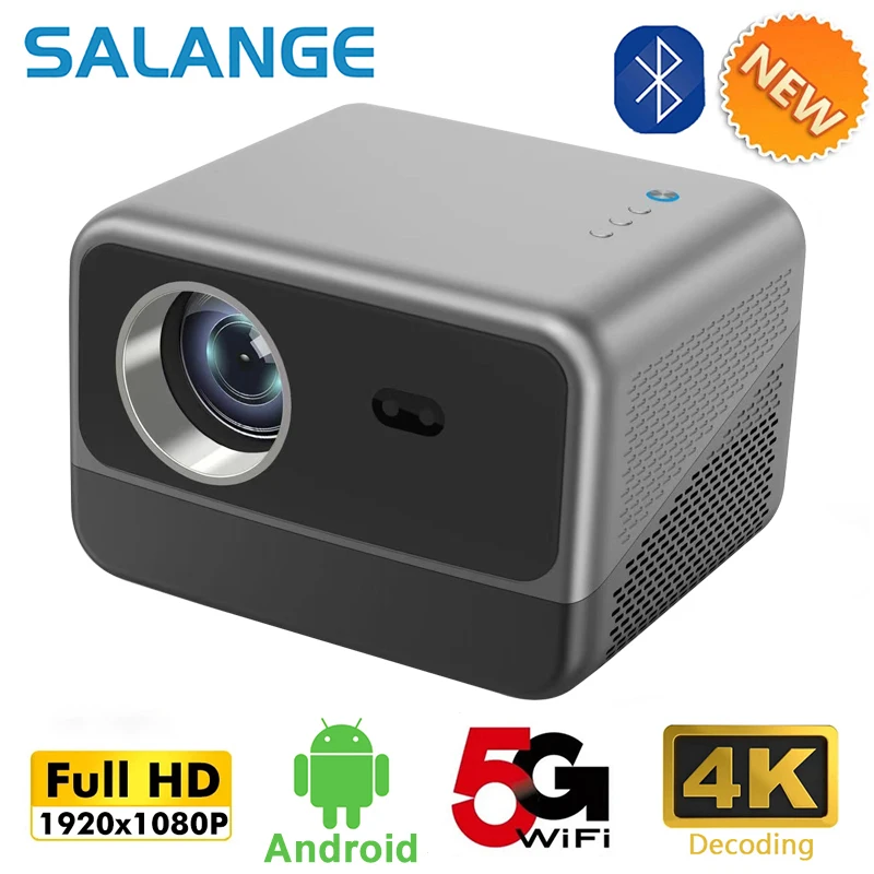 Salange N1 Portable LED Projector Full HD 4K 1080P 5G WiFi Video Movie Smart Android 10.0 Projectors Home Theater  Cinema Beamer