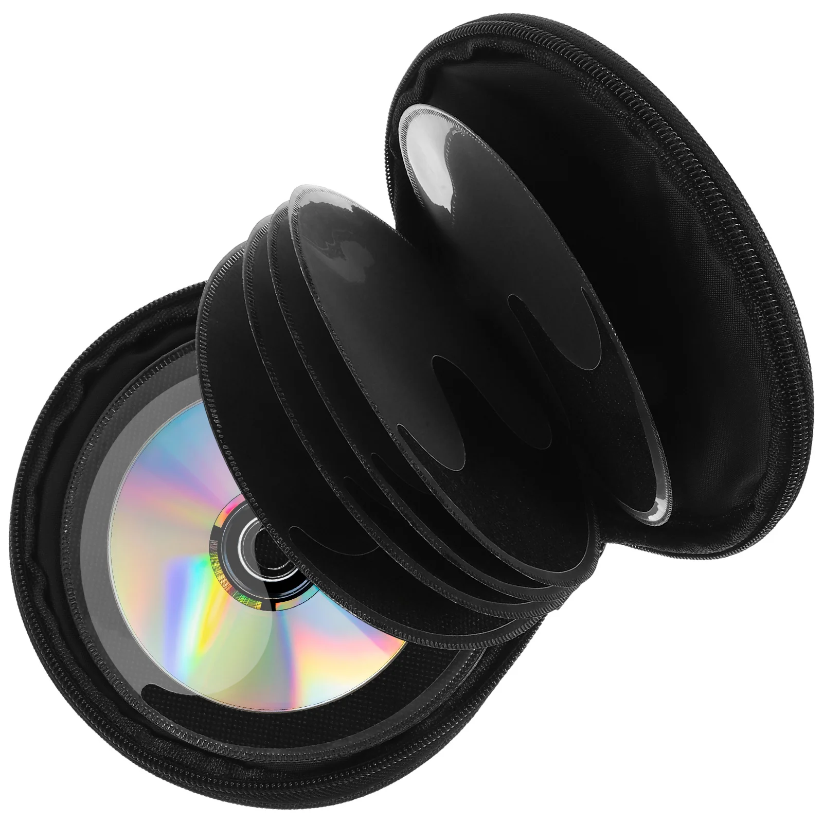 Car CDBag  Round CD Storage Bag  Disc Storage Case Oxford Cloth Storage Bag Capacity Holder Pouch  CD Case DVD Organizer